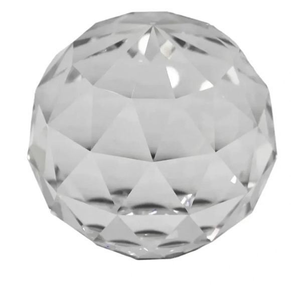 Swarovski Other - SMALL SWAROVSKI CRYSTAL ROUND FACETED SPARKLY PAPERWEIGHT COLLECTIBLE